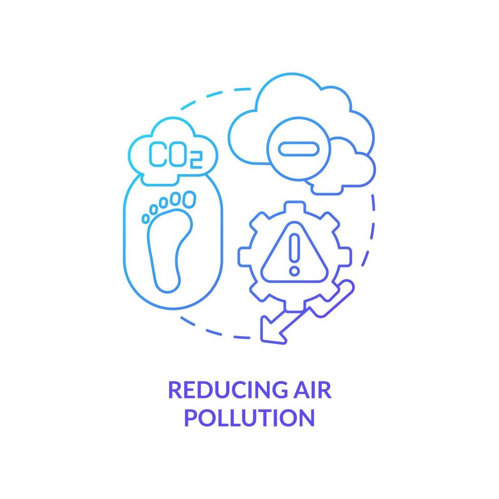 Konzeptsymbol zur Reduzierung der Luftverschmutzung vektor