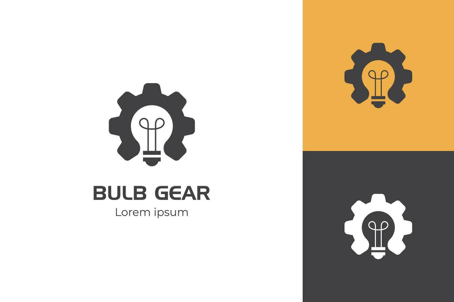 glödlampa och redskap logotyp ikon design för utbildning, aning, innovation, uppfinning, och företag logotyp symbol vektor
