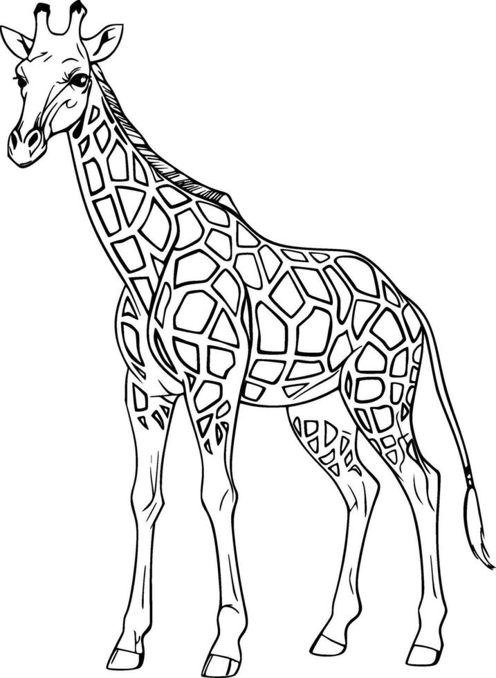 realistisk giraff vektor illustration