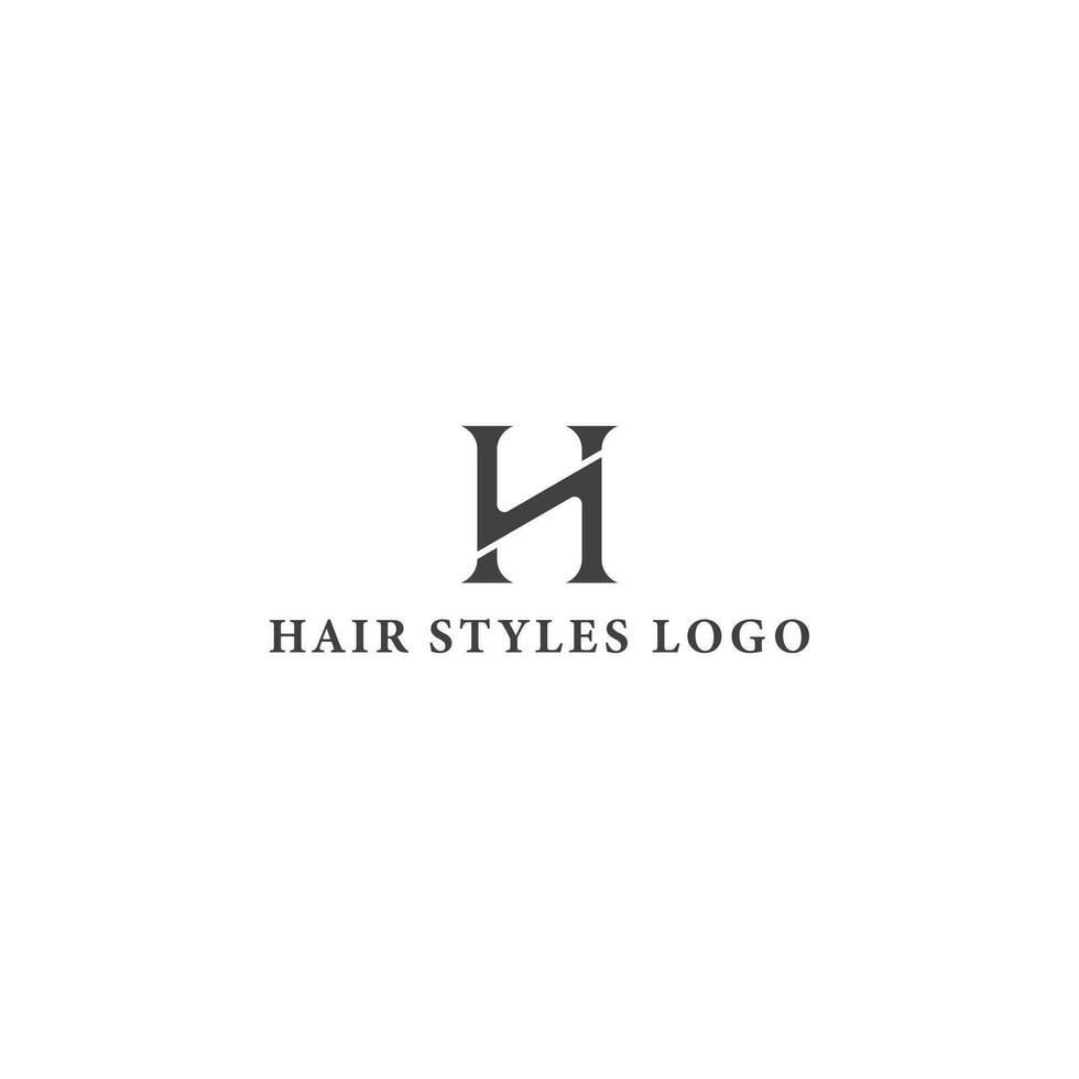 abstrakt eben Vektor Logo Design Vorlage Element Initiale Brief h Logo im schwarz Farbe isoliert auf ein Weiß Hintergrund. abstrakt Brief h Logo angewendet zum Haar Stylist Logo Design Inspiration Vorlage