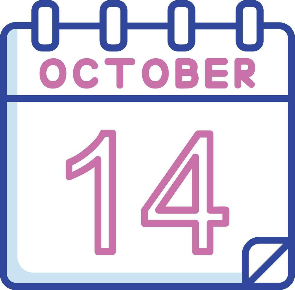 14 oktober vektor ikon