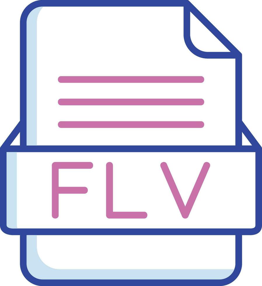 flv fil formatera vektor ikon