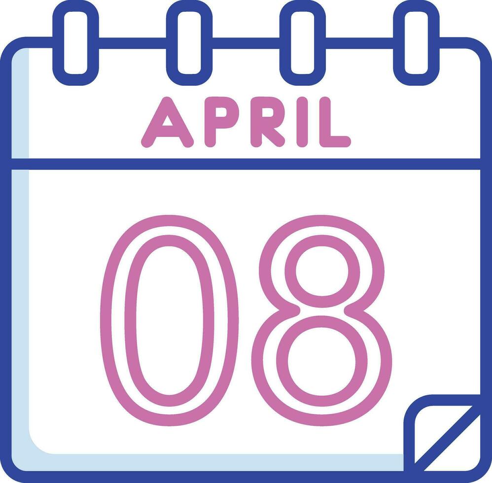 8 April Vektor Symbol