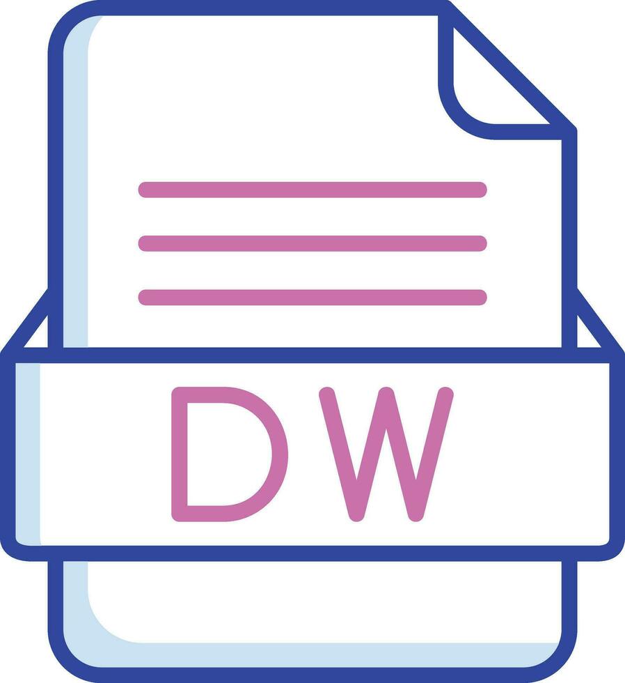 dw Datei Format Vektor Symbol