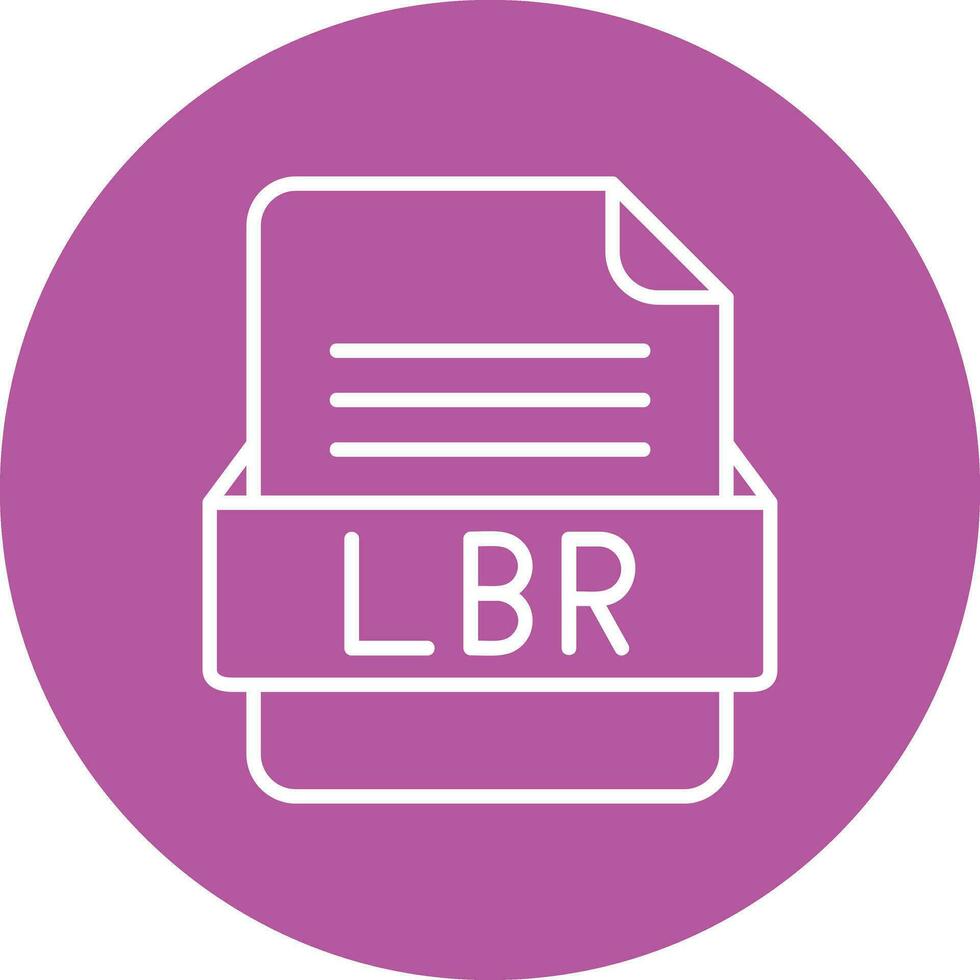 lbr Datei Format Vektor Symbol