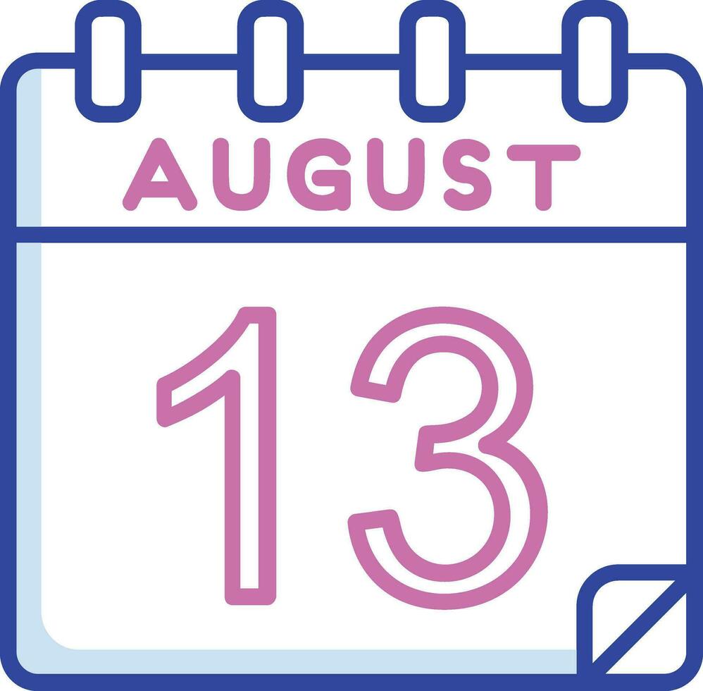 13 August Vektor Symbol