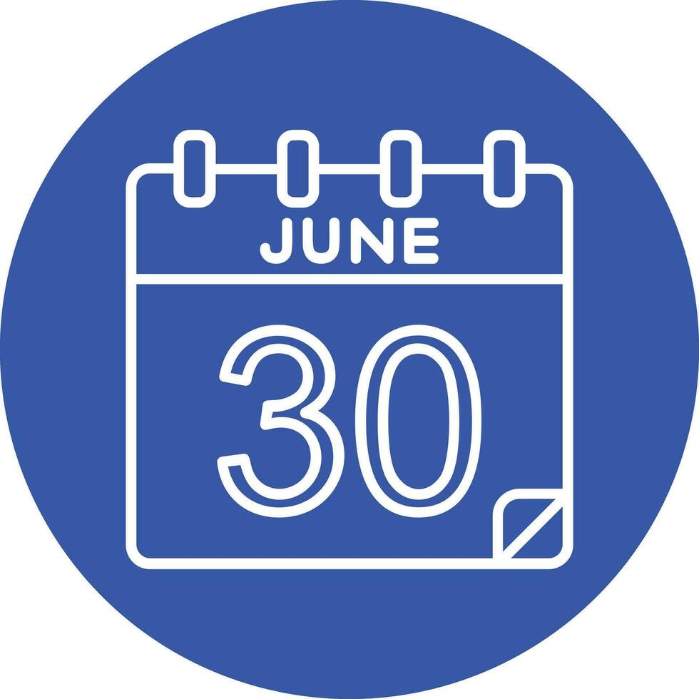 30 Juni Vektor Symbol