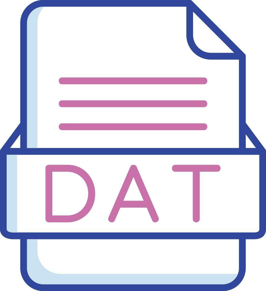 dat Datei Format Vektor Symbol