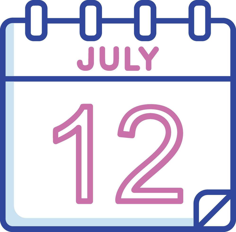 12 juli vektor ikon
