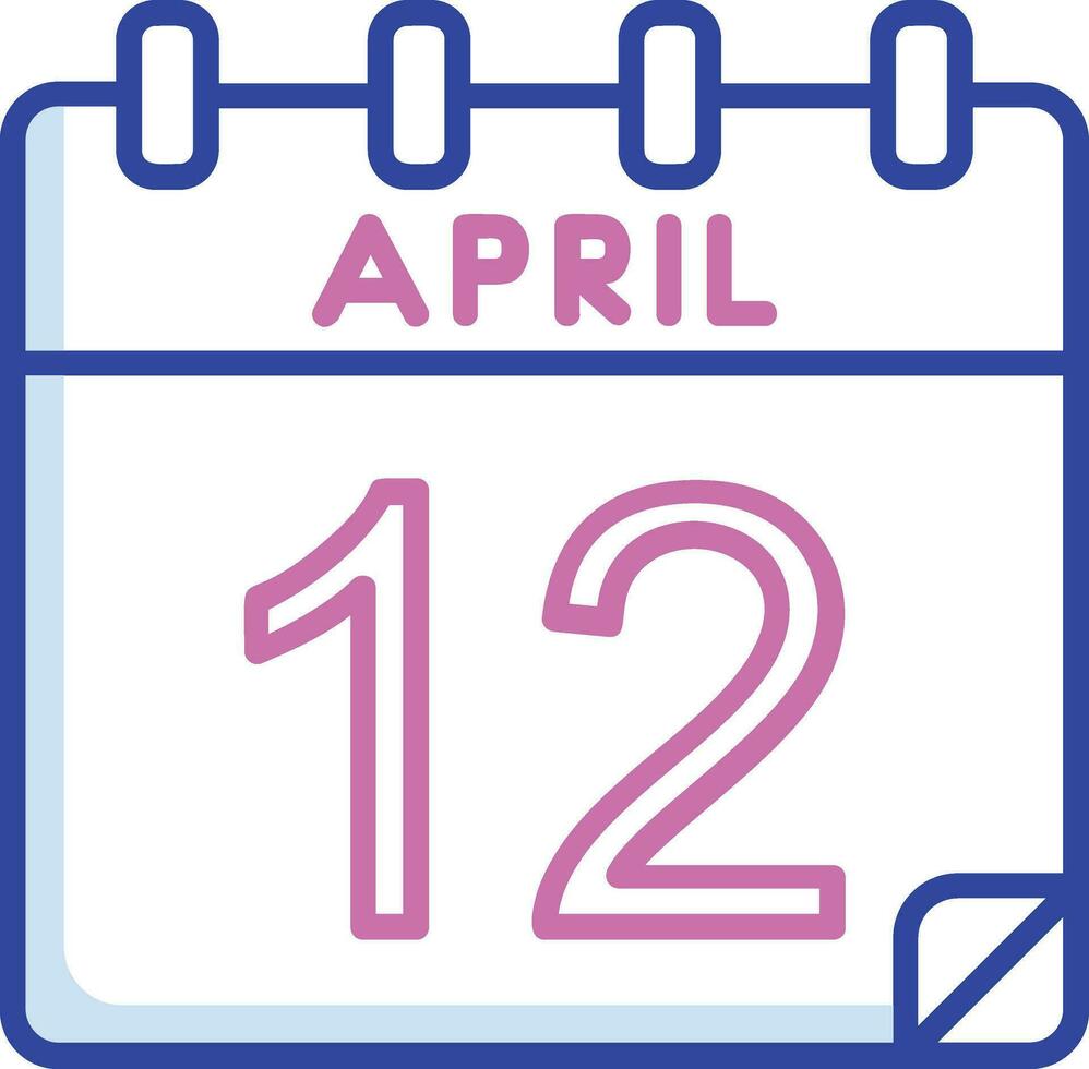 12 April Vektor Symbol