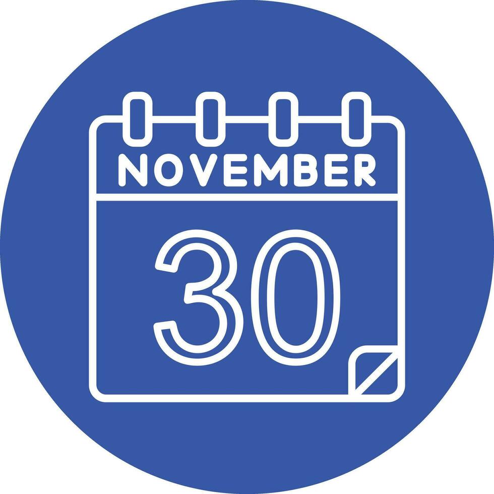 30 november vektor ikon