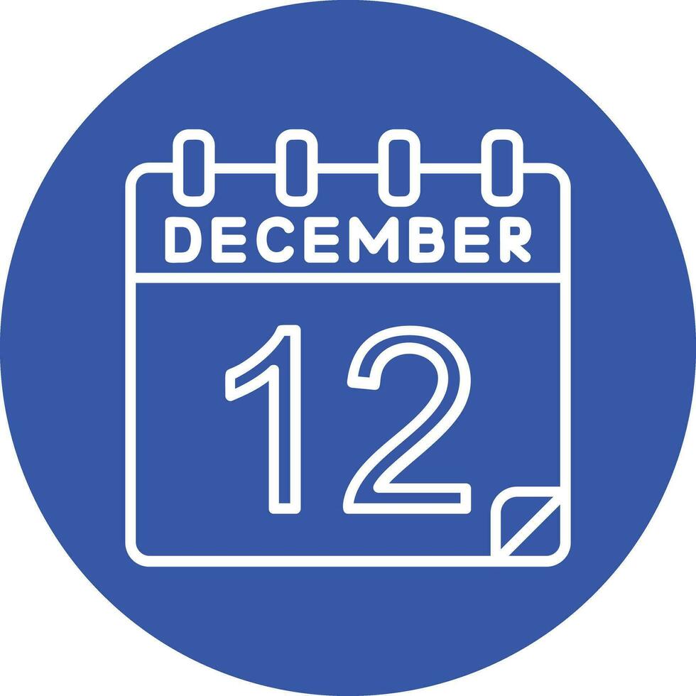 12 Dezember Vektor Symbol