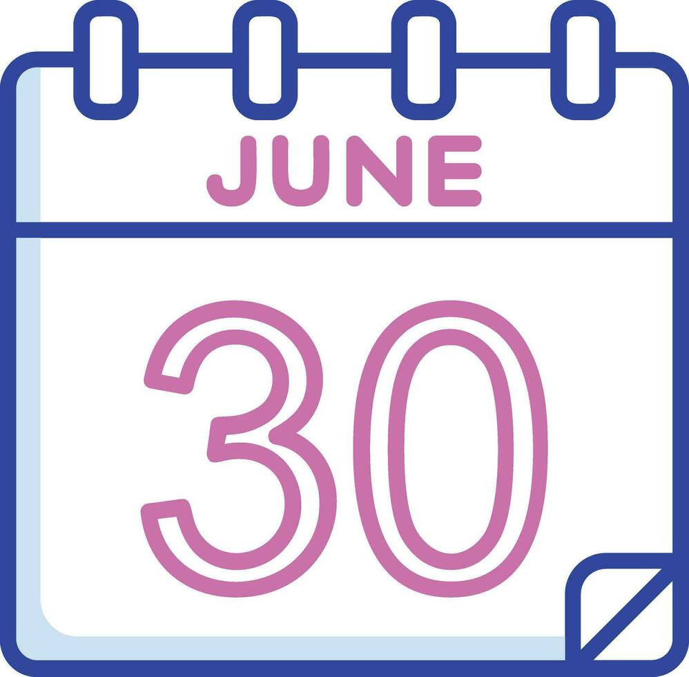 30 juni vektor ikon
