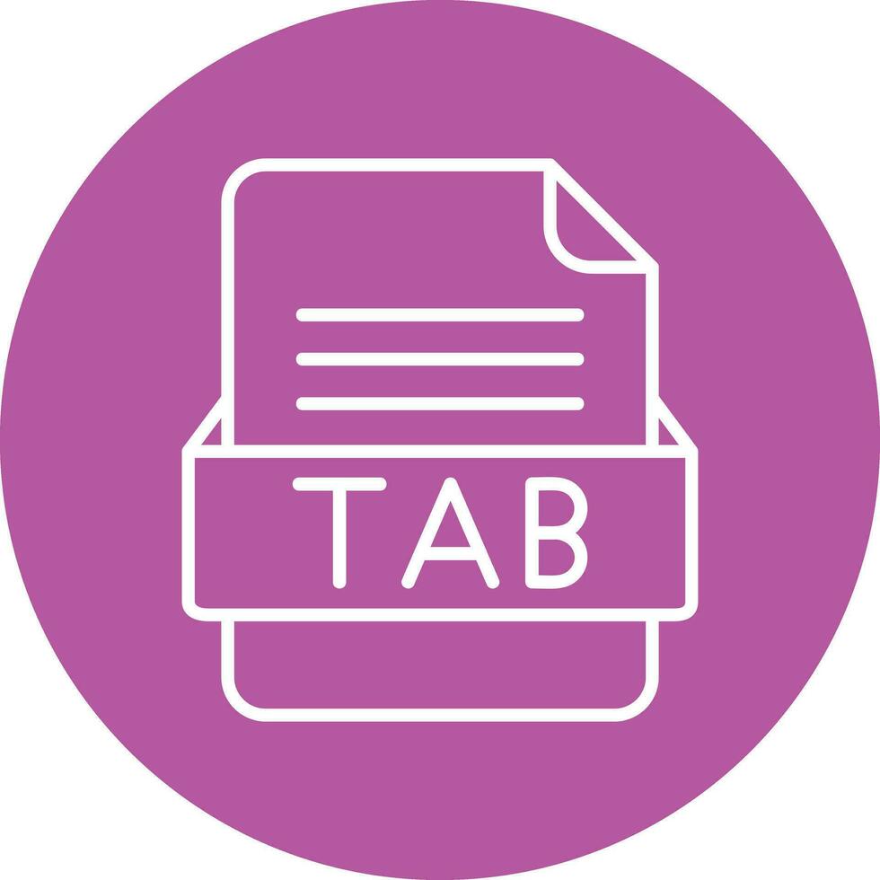 Tab Datei Format Vektor Symbol