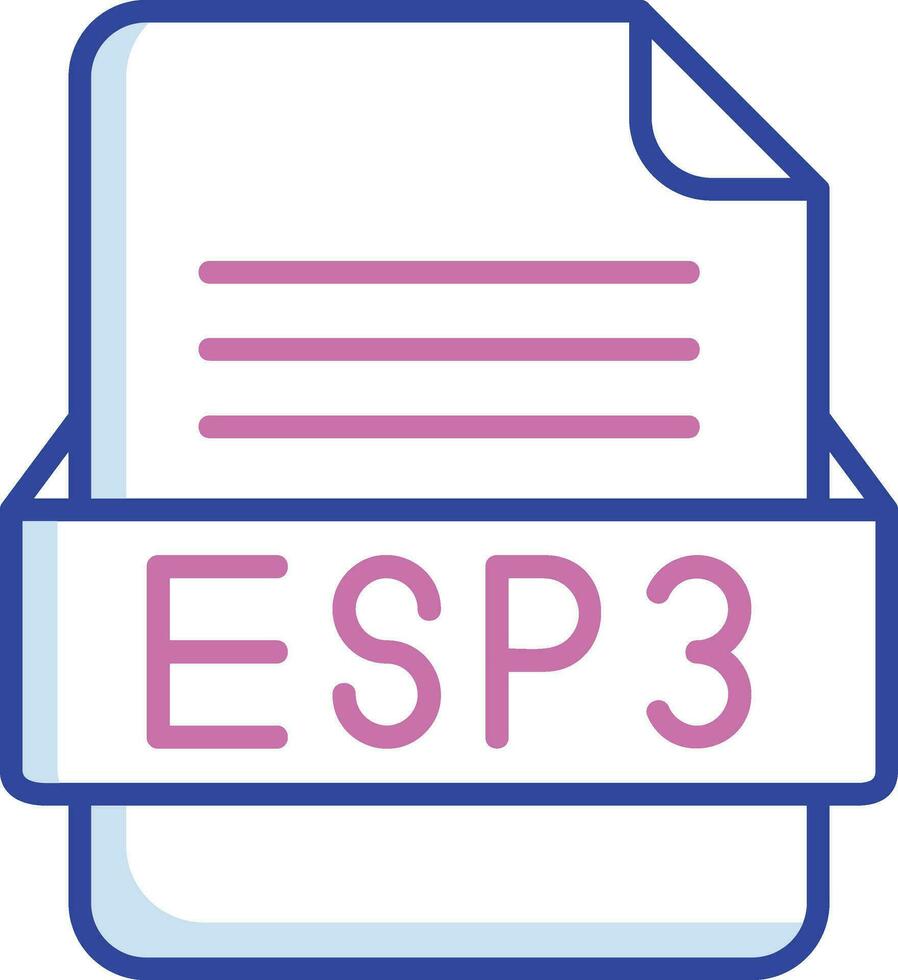 esp3 Datei Format Vektor Symbol