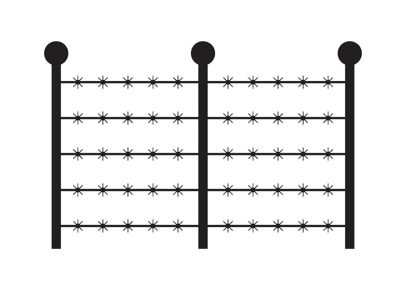 elektrisch Zaun Symbol Design Vektor isoliert