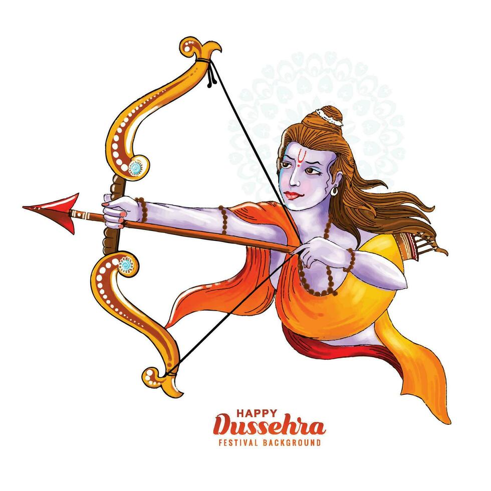 lord shree ram navami festival önskar kort bakgrund vektor