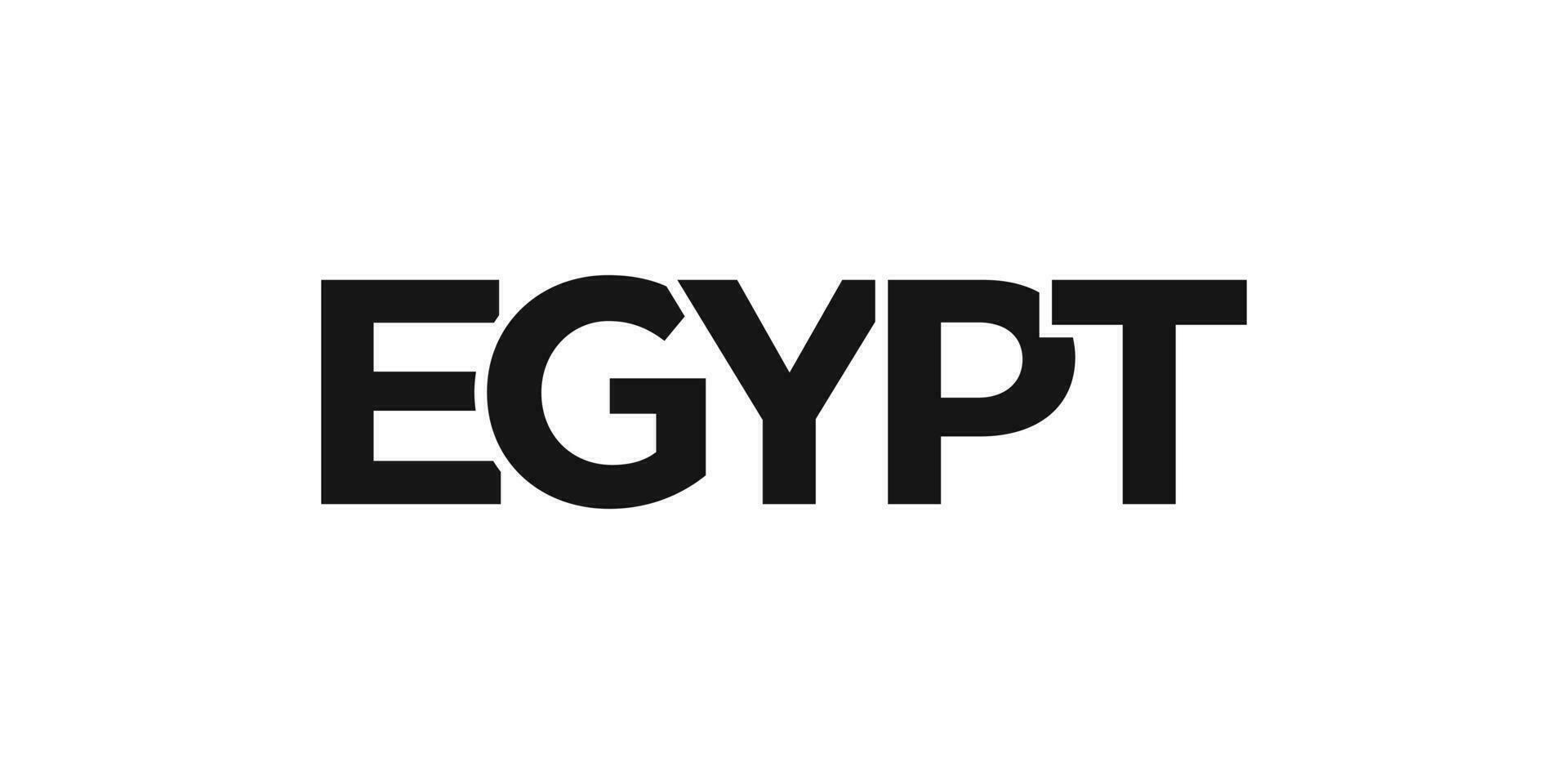 Ägypten Emblem. das Design Eigenschaften ein geometrisch Stil, Vektor Illustration mit Fett gedruckt Typografie im ein modern Schriftart. das Grafik Slogan Beschriftung.