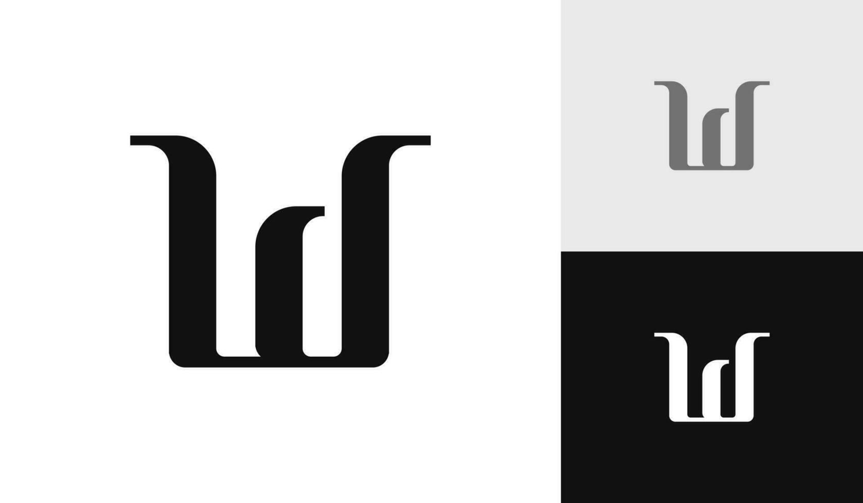 Luxus Brief wd Initiale Monogramm Logo Design vektor