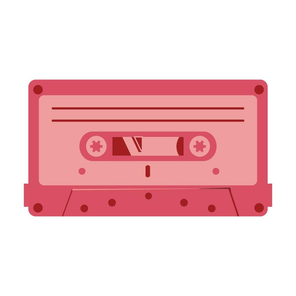 kassett tejp musik ikon bild. vektor illustration design rosa Färg. retro design element, gammal och föråldrad föremål. antik objekt