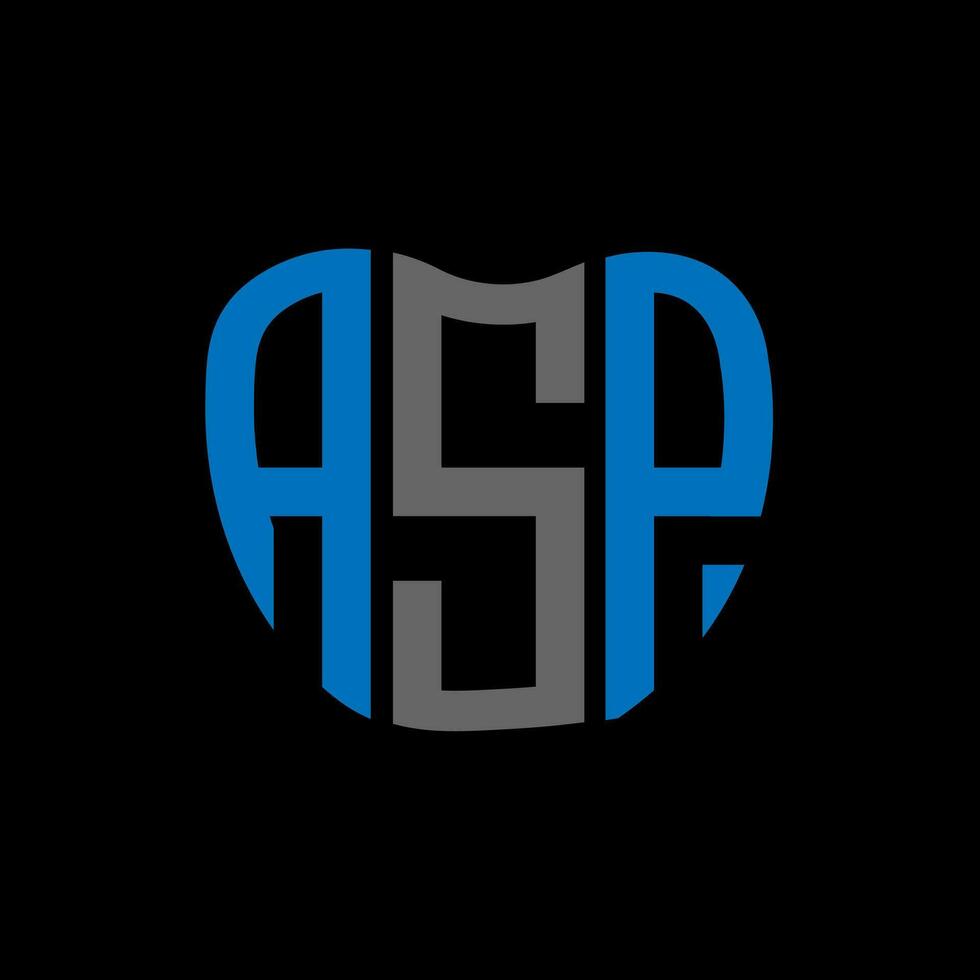 asp Brief Logo kreativ Design. asp einzigartig Design. vektor