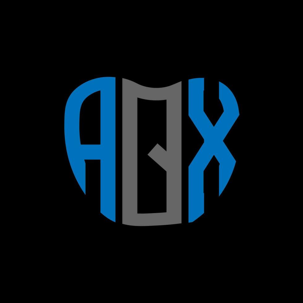 aqx brev logotyp kreativ design. aqx unik design. vektor