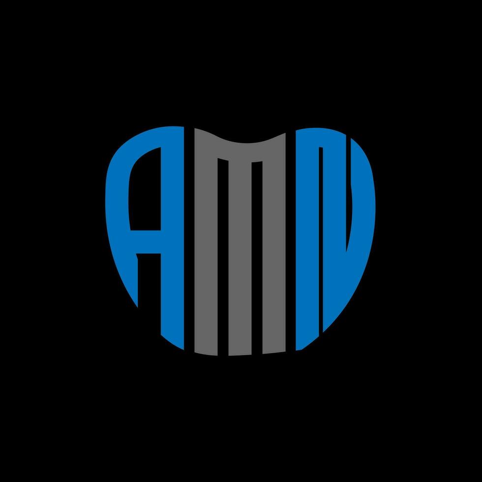 amn brev logotyp kreativ design. amn unik design. vektor