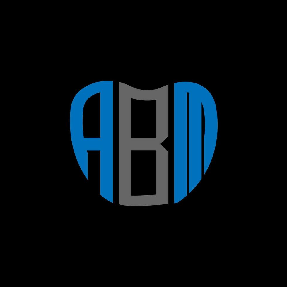 abm brev logotyp kreativ design. abm unik design. vektor