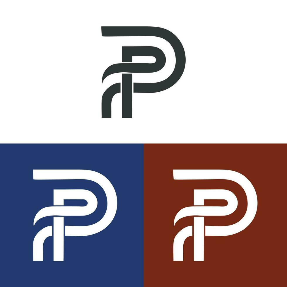 p Brief Logo. p Symbol Logo. vektor