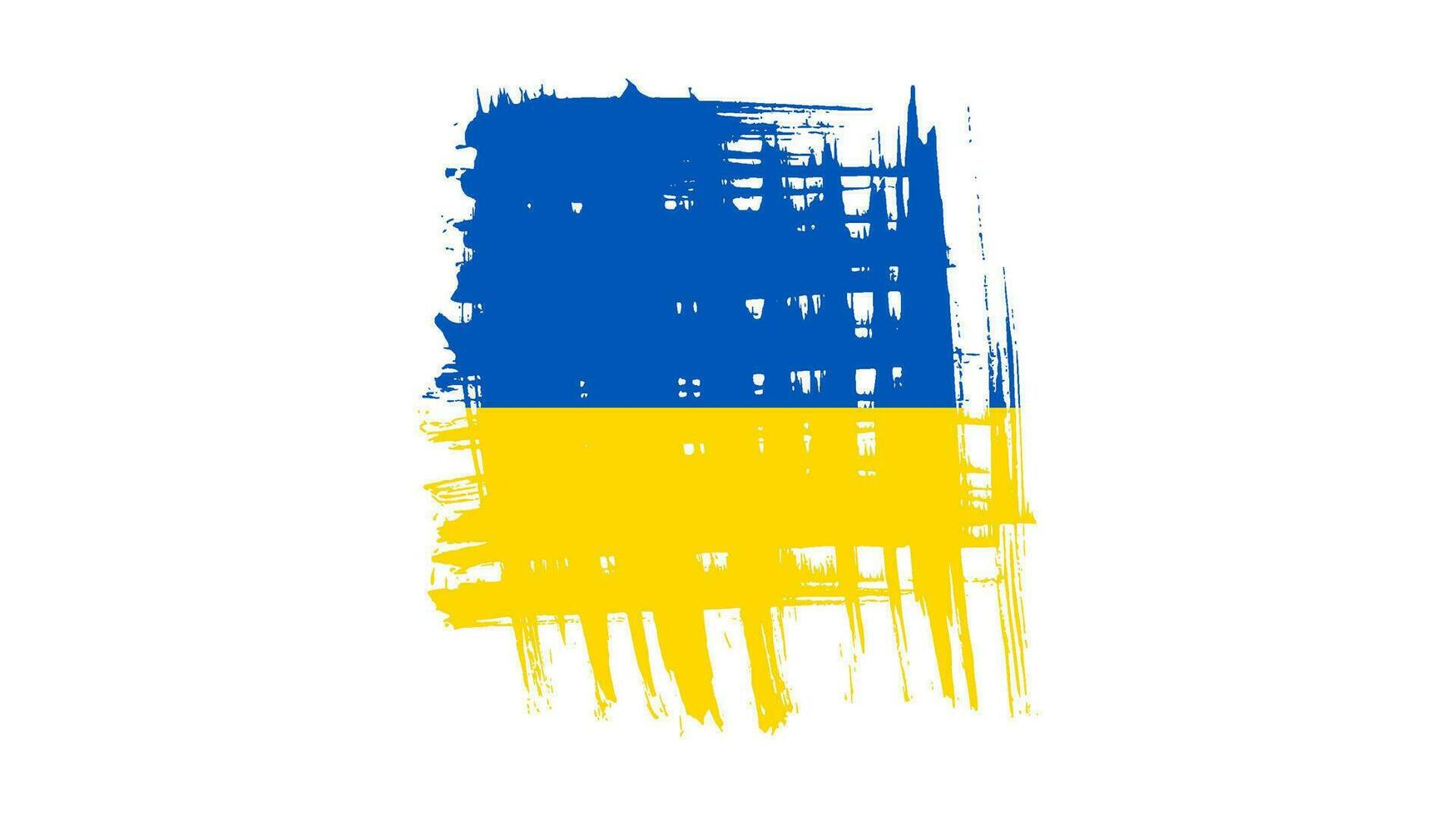 ukrainische Nationalflagge im Grunge-Stil vektor