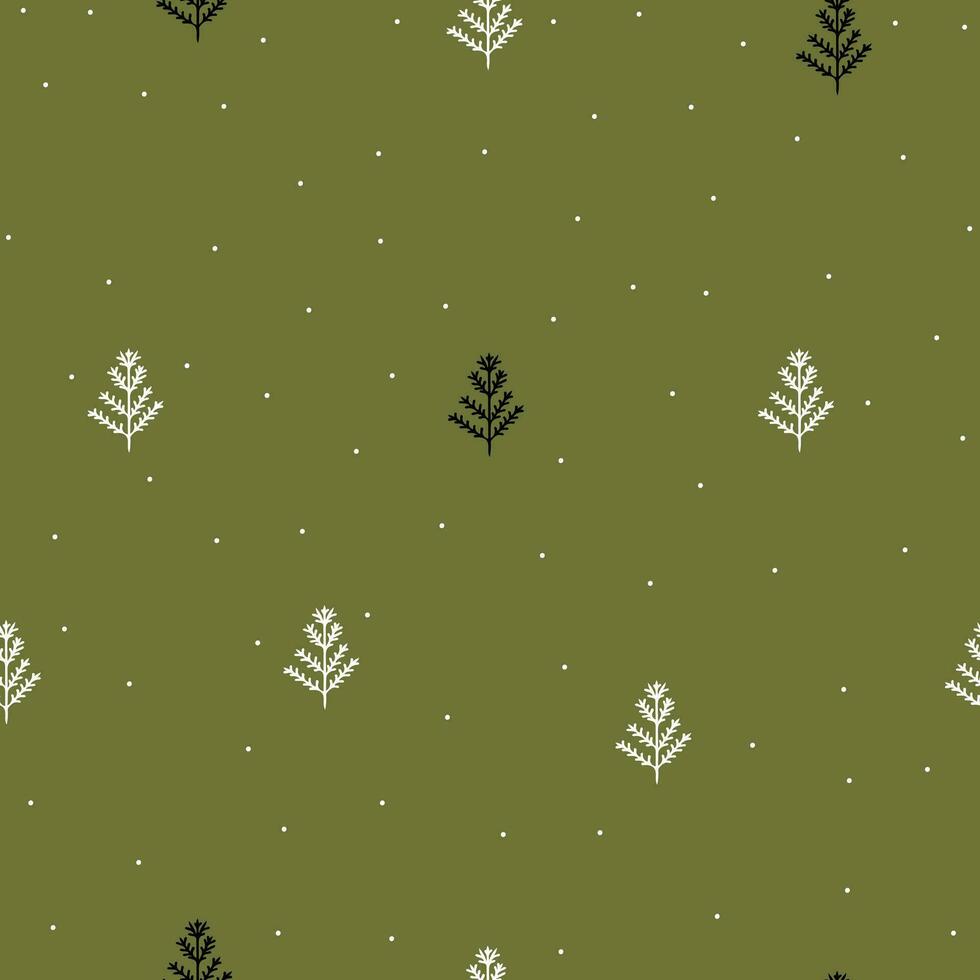 träd scandinavian sömlös mönster.jul träd enkel hand dragen illustration för Semester inredning, hem inredning, förpackning design, inslagning papper, ny år dekor vektor