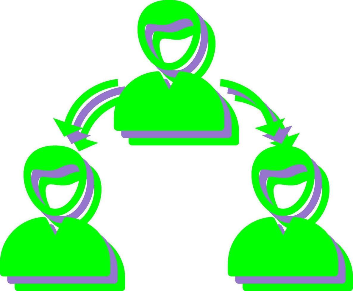 Einzigartiges Vektorsymbol für verbundene Benutzer vektor