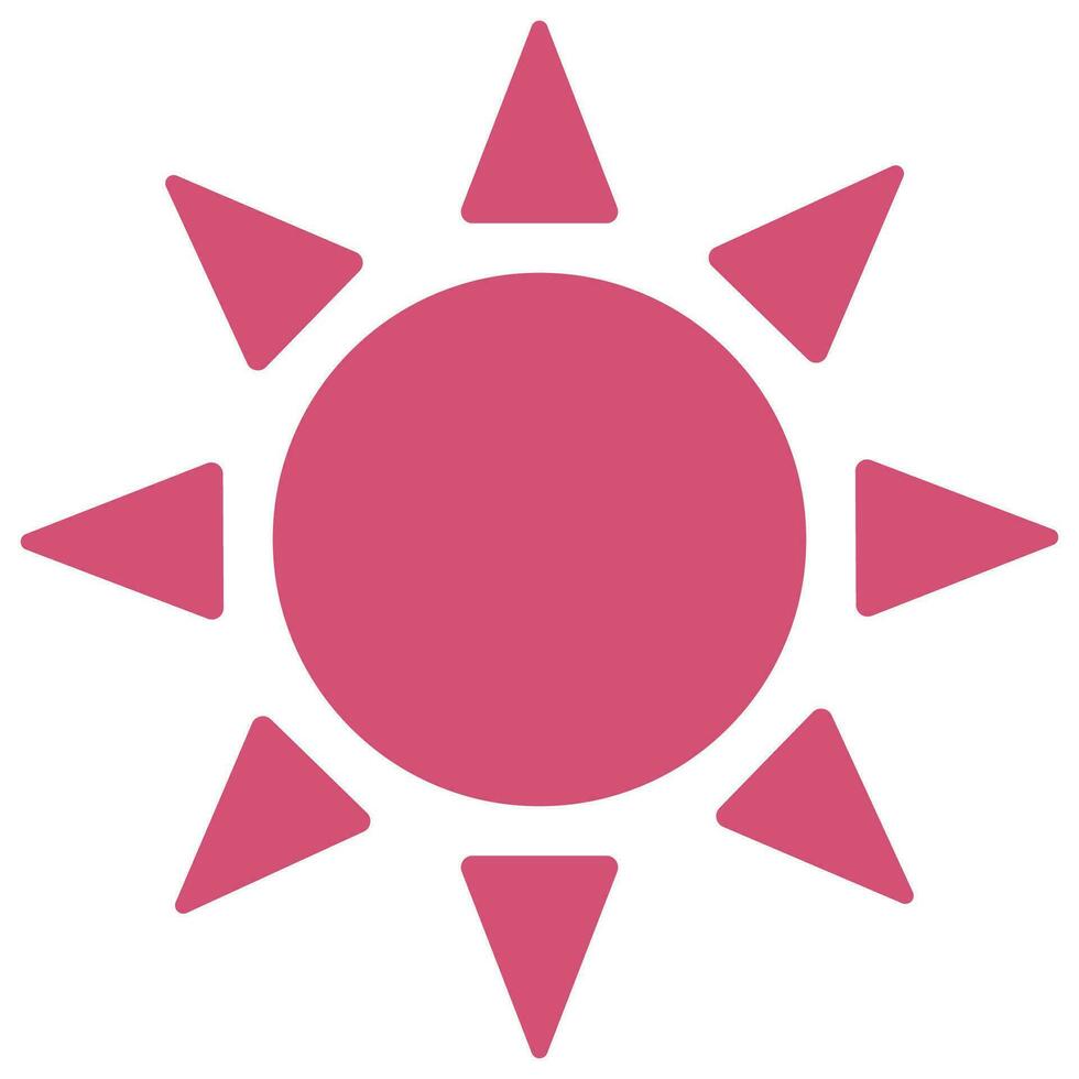 Sonne rot Symbol auf Weiß Hintergrund. vektor