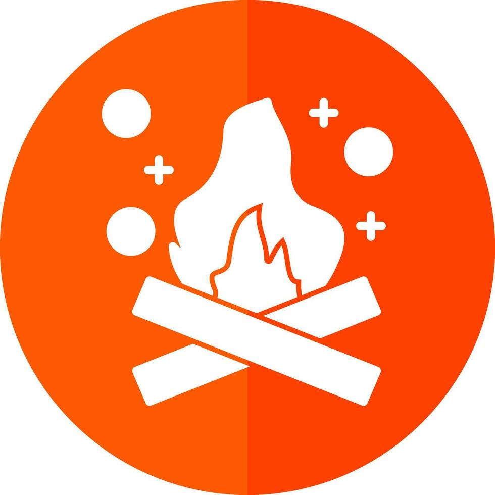 Lagerfeuer-Vektor-Icon-Design vektor