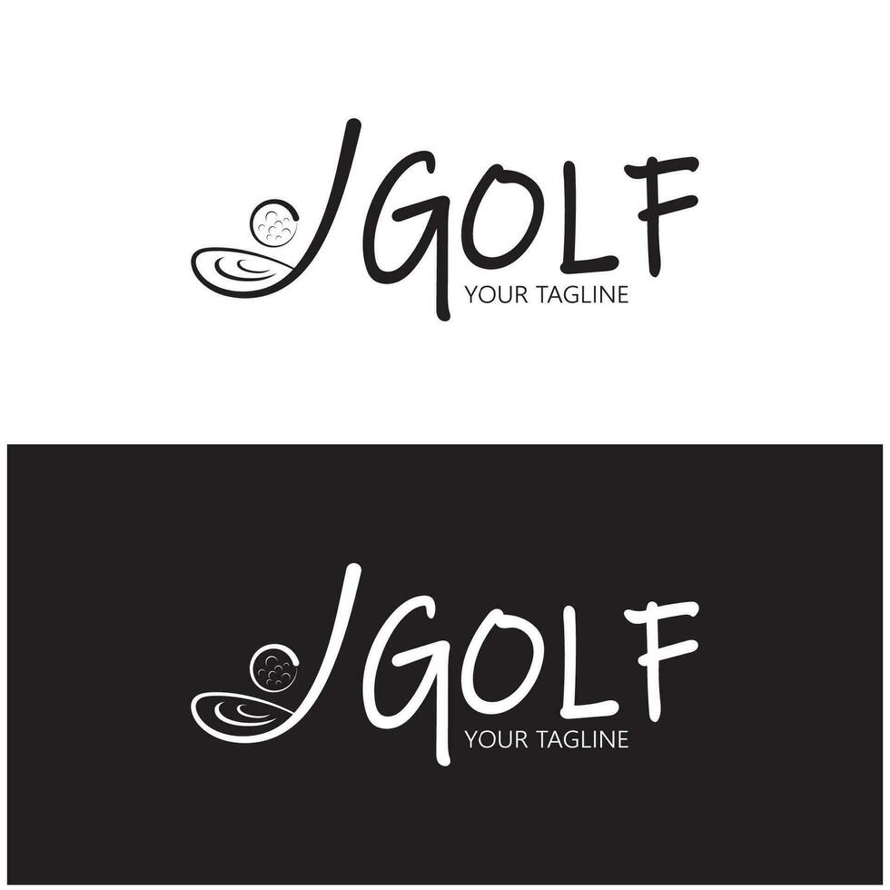 Golf Ball Logo, Golf Design Stock Logo, Logo zum Fachmann Golf Team, Golf Verein, Turnier, Golf Geschäft Geschäft, Golf Kurs, Veranstaltung vektor