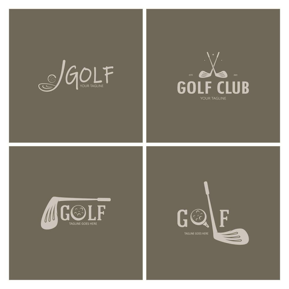 Golf Ball Logo, Golf Design Stock Logo, Logo zum Fachmann Golf Team, Golf Verein, Turnier, Golf Geschäft Geschäft, Golf Kurs, Veranstaltung vektor