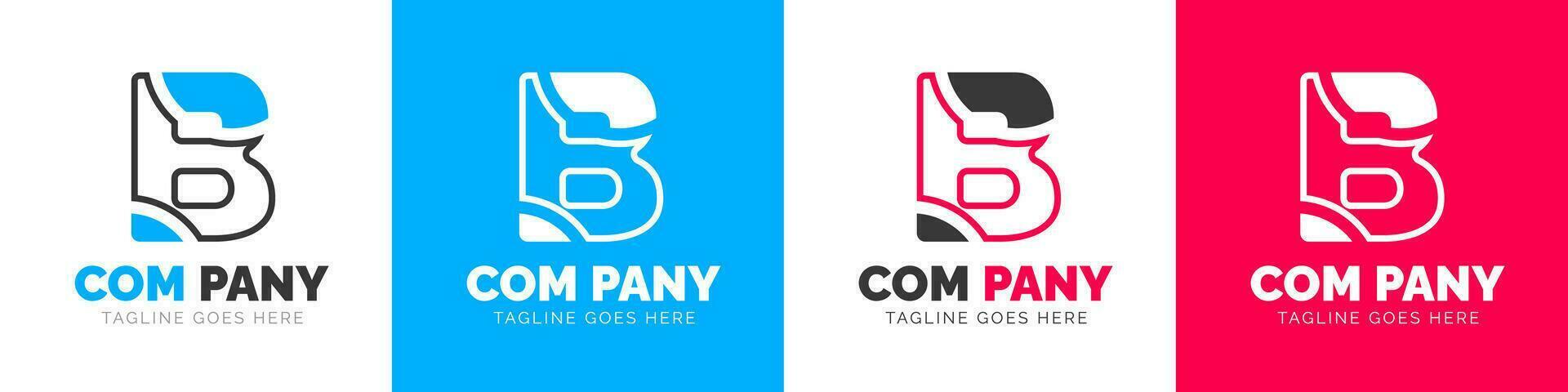 företags- modern företag kreativ minimal företag brev b logotyp ikon vektor design mall uppsättning.