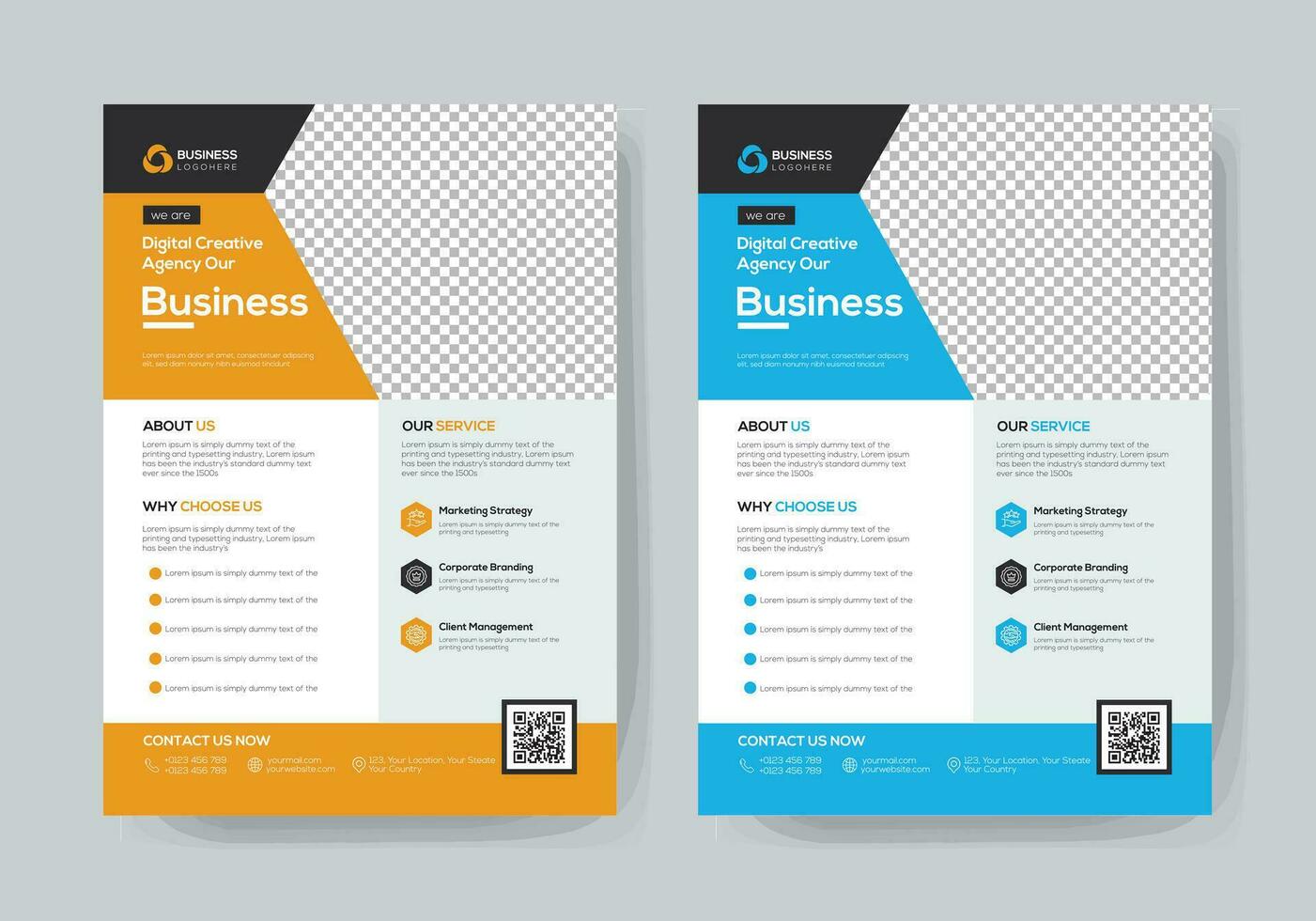 Business-Broschüre-Flyer-Design-A4-Vorlage. Vektor-Illustration vektor