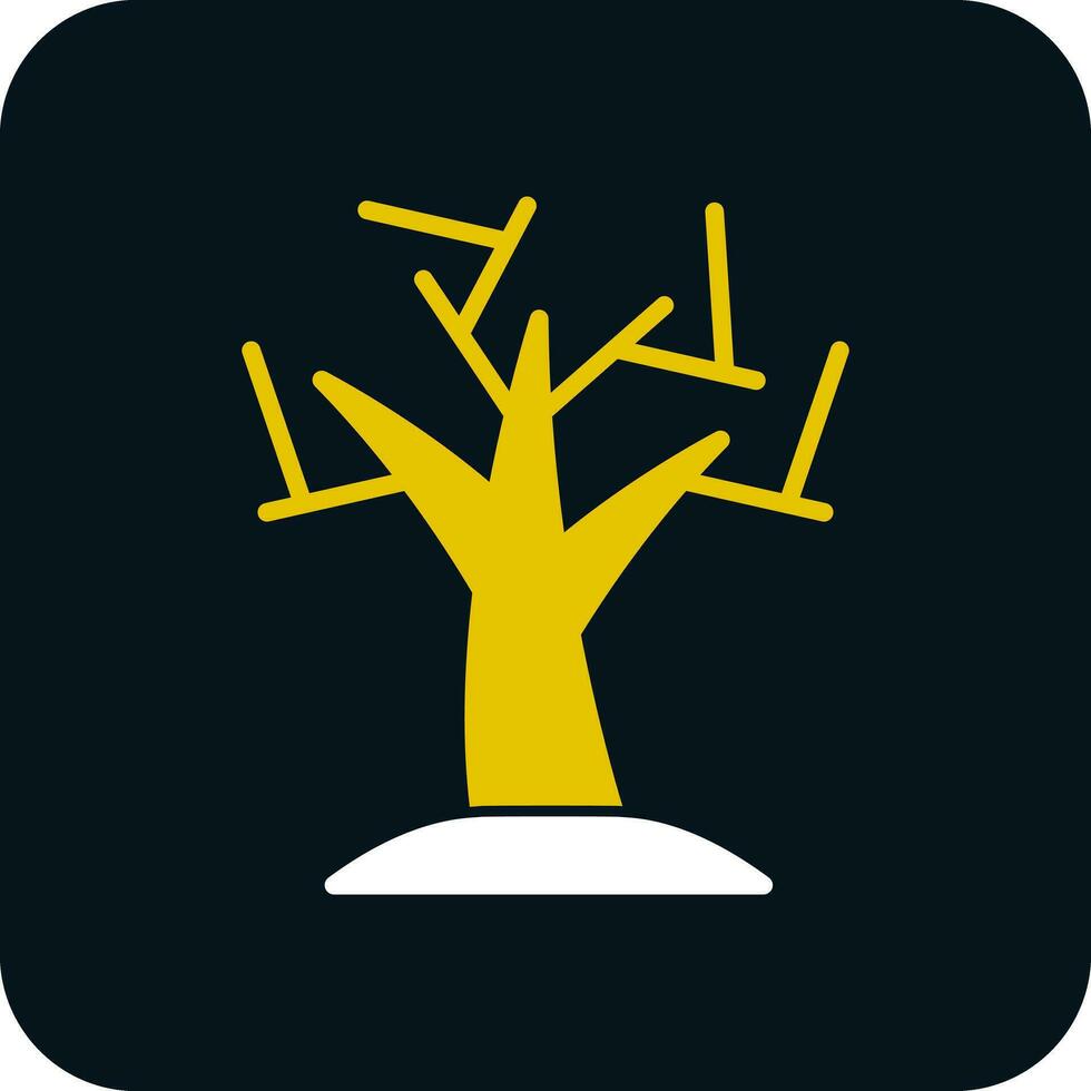 trockenes Baum-Vektor-Icon-Design vektor