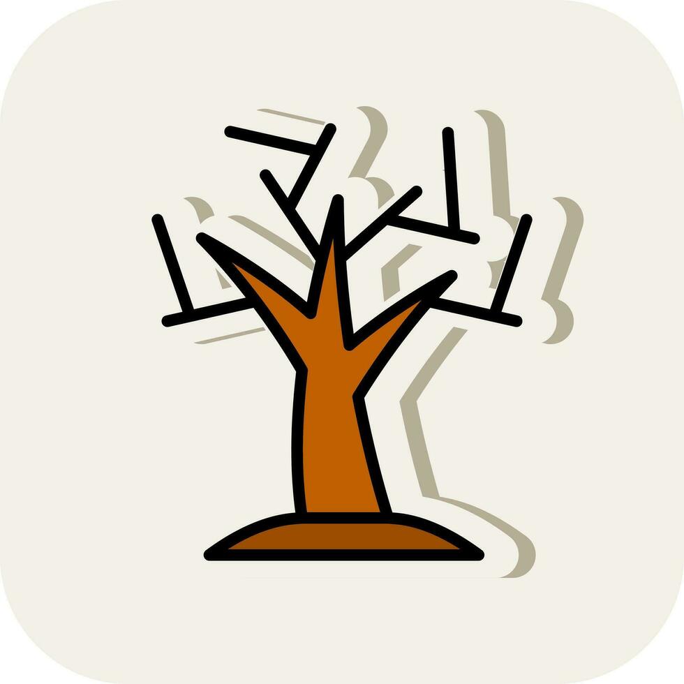 trockenes Baum-Vektor-Icon-Design vektor