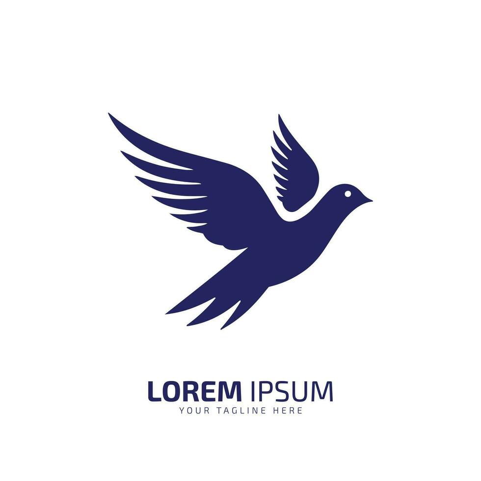 minimal und abstrakt Logo von fliegen Vogel Symbol Vektor Silhouette isoliert Design