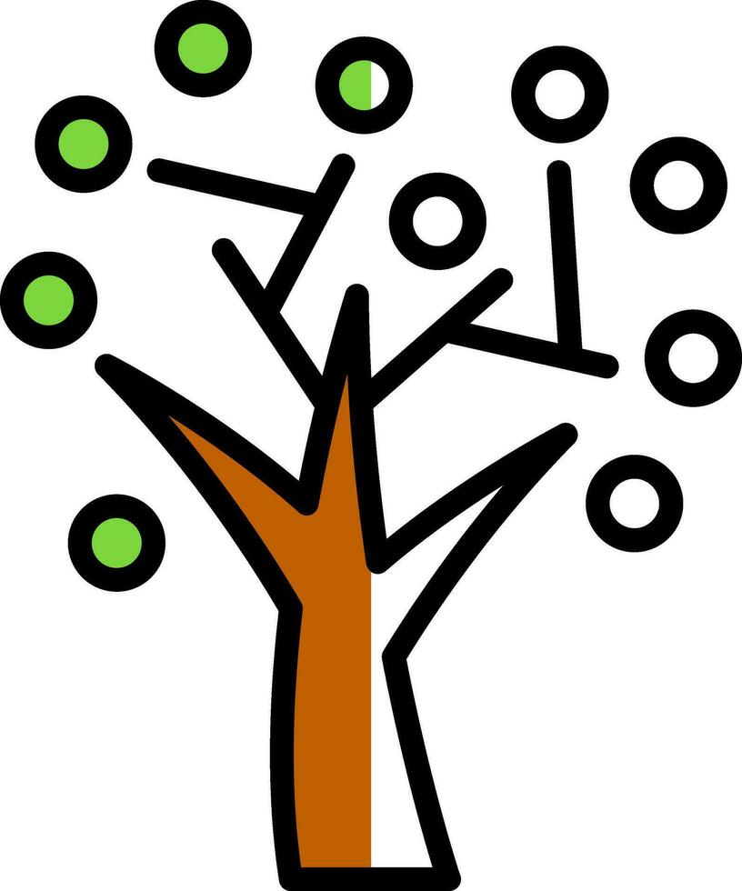höst träd vektor ikon design