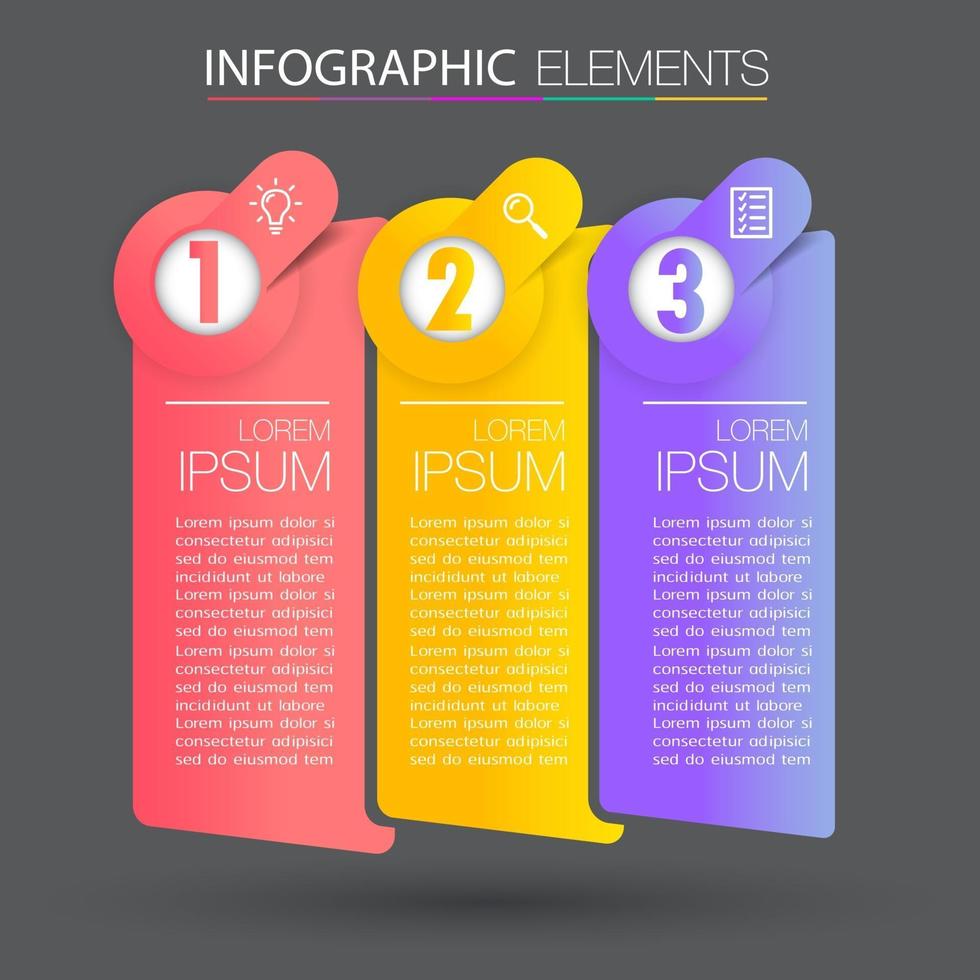 modern textrutmall, bannerinfographics vektor