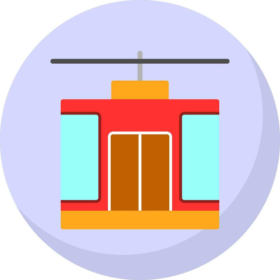 Seilbahn-Vektor-Icon-Design vektor