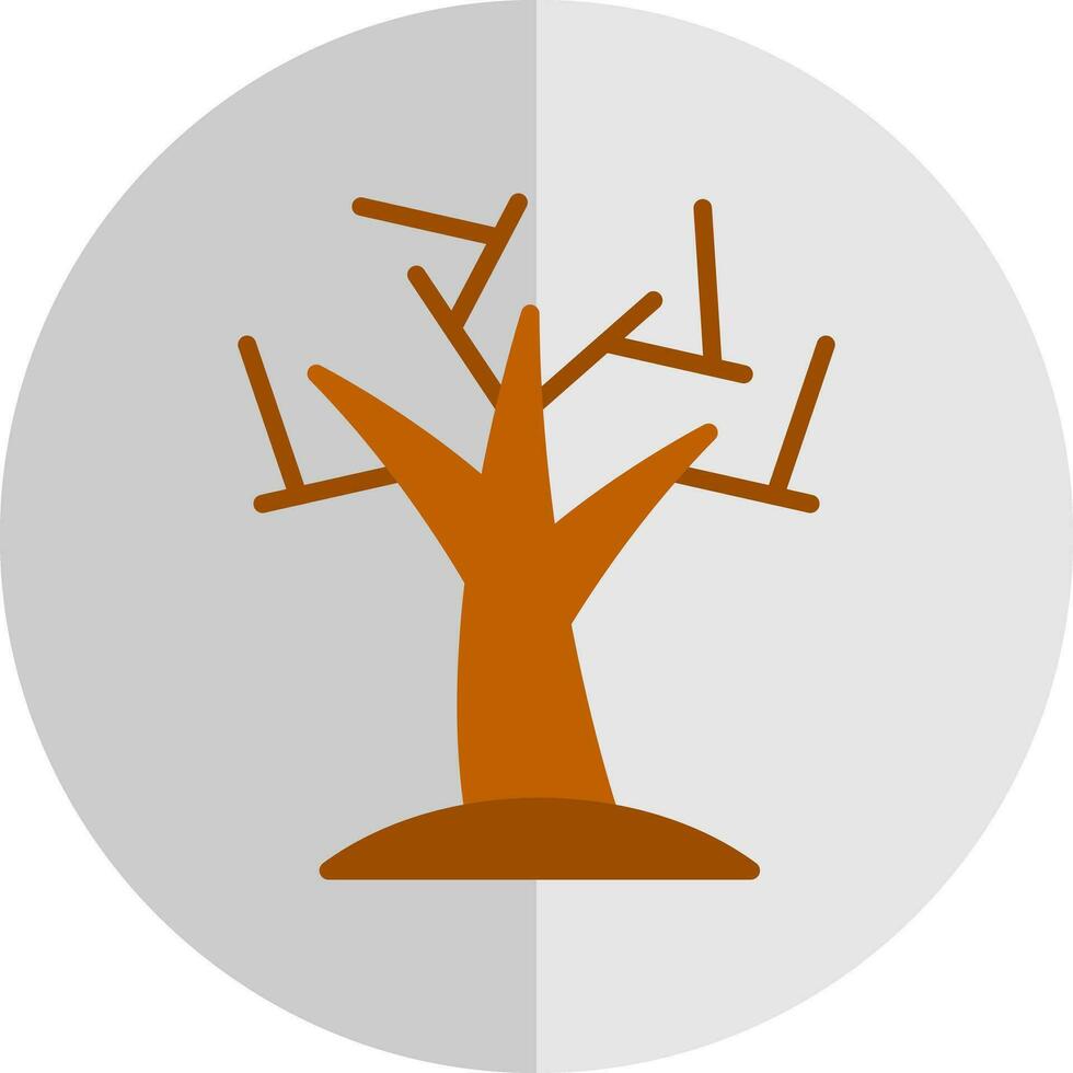 trockenes Baum-Vektor-Icon-Design vektor