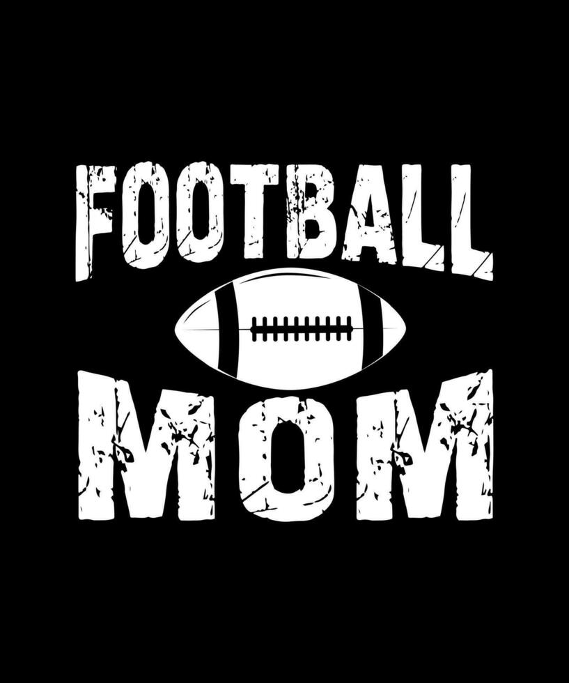 Fußball Mama amerikanisch Fußball Logo T-Shirt Design vektor