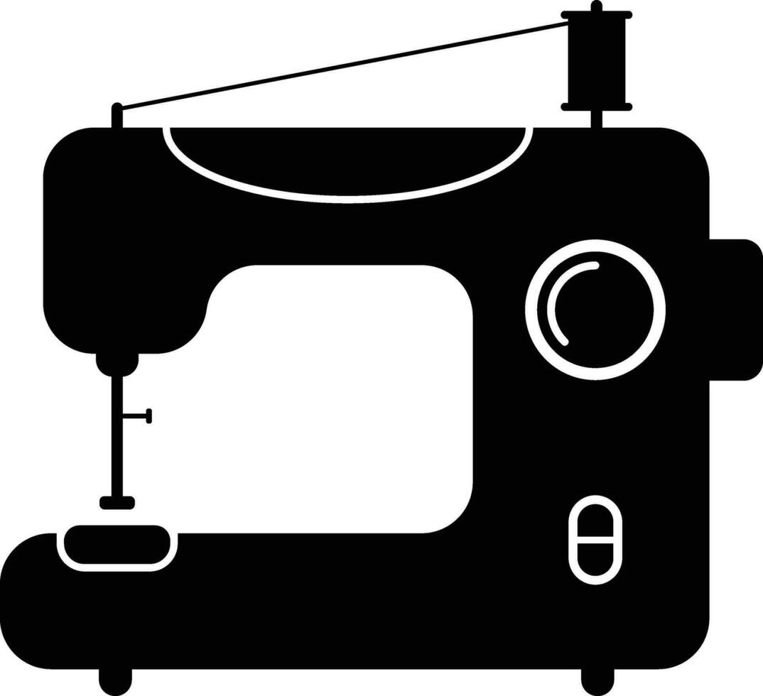 Textil- elektrisch Nähen Maschine Symbol vektor