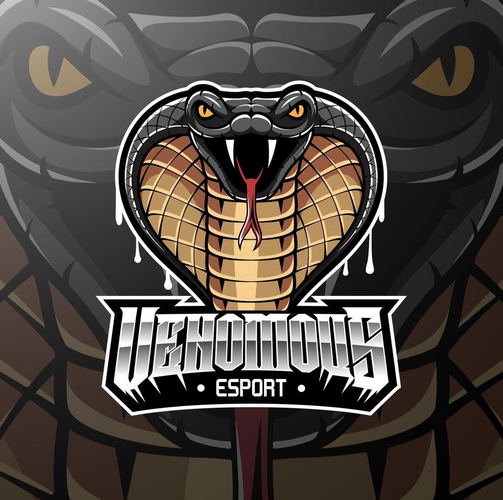 Cobra Head Esport Maskottchen Logo-Design logo vektor