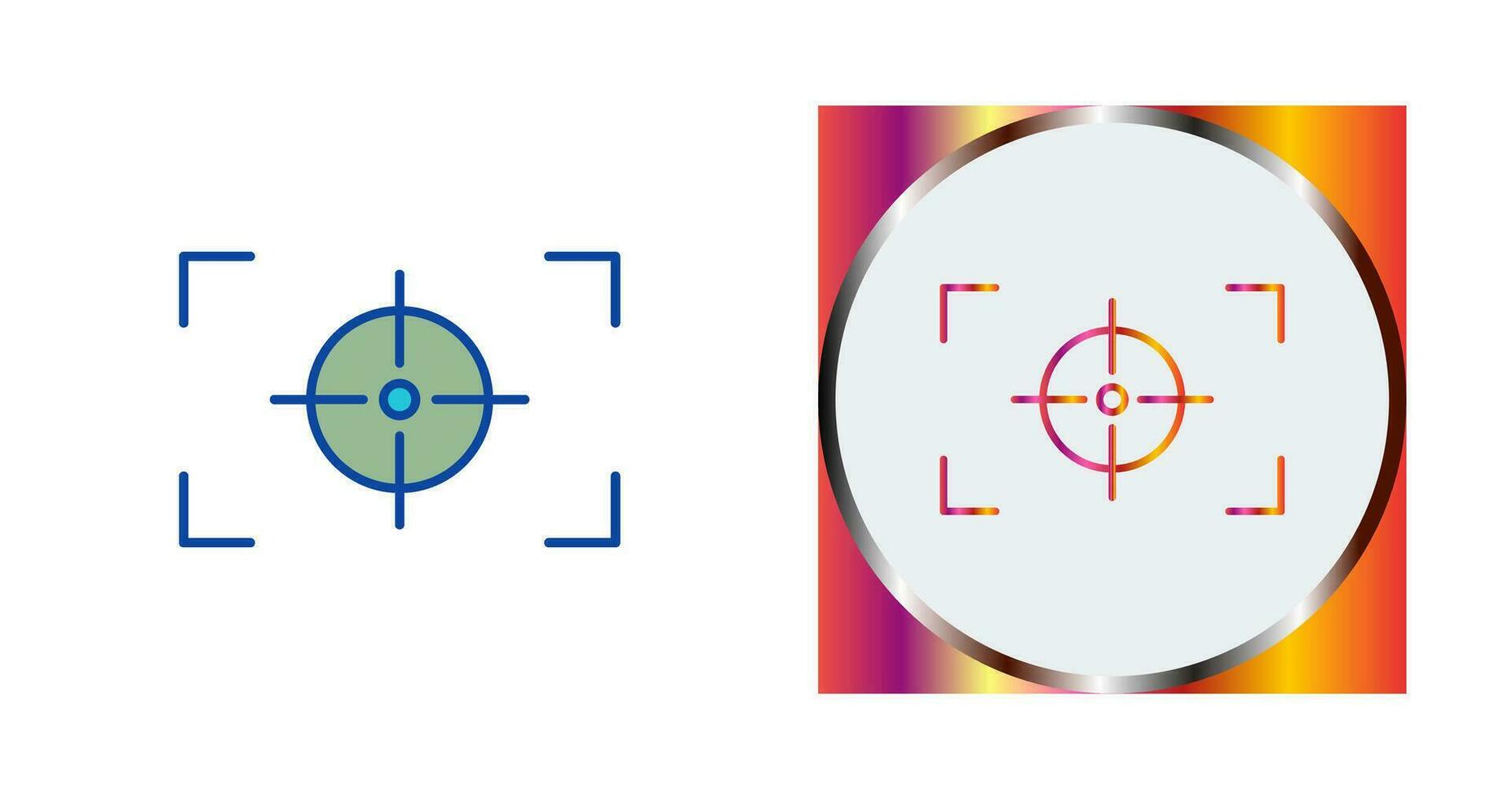 Horizontales Vektorsymbol mit einzigartigem Fokus vektor