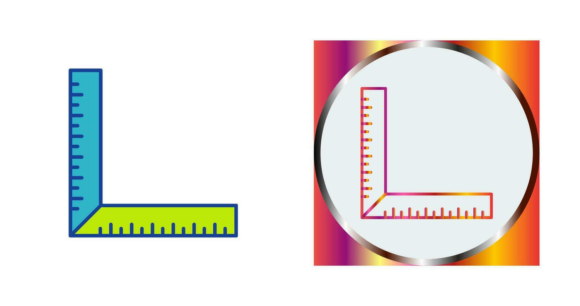 quadratisches Lineal-Vektorsymbol vektor